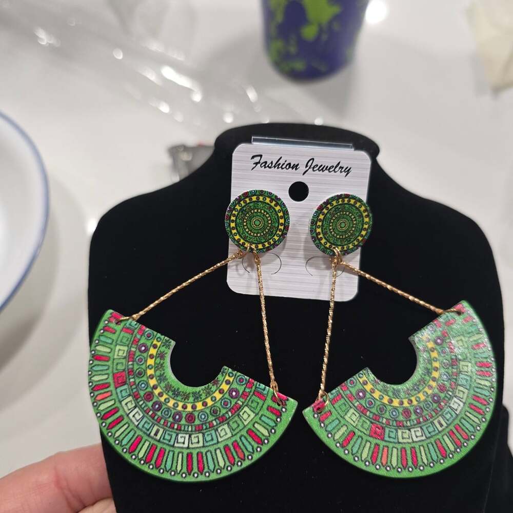 Boho Wooden Dangle Earrings